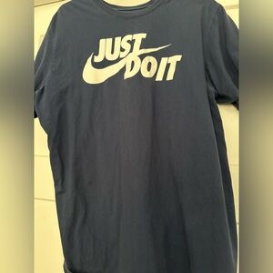 Nike Navy Tee with White Logo